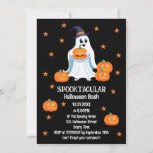 Invitación de los niños de Halloween Bash Spooktac