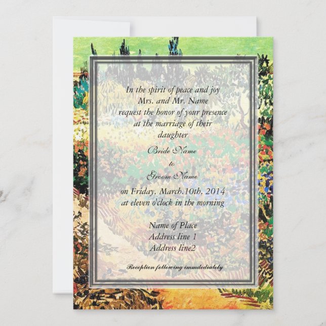 Invitación de los padres de la novia (Anverso)