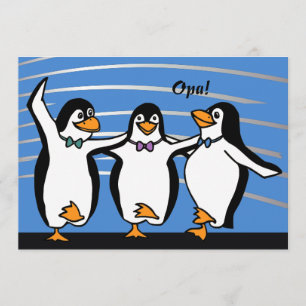 Invitación de los pingüinos del baile