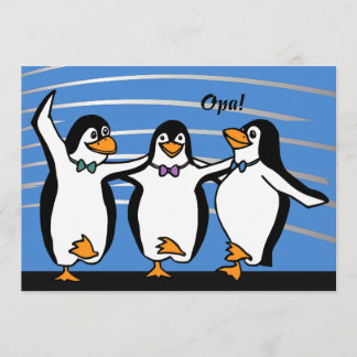 Invitación de los pingüinos del baile