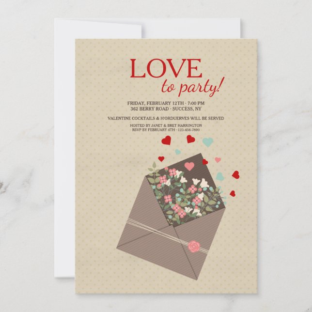 Invitación de los ramilletes de la tarjeta del día (Anverso)