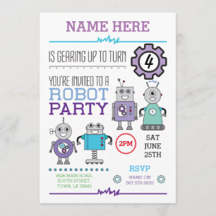 Invitación de los robots de los perros de los jueg