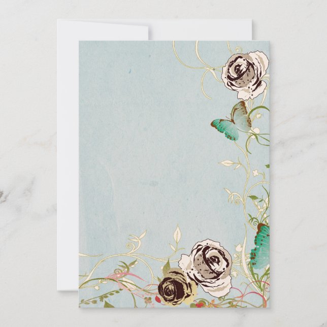Invitación de los rosas y de las mariposas (Anverso)