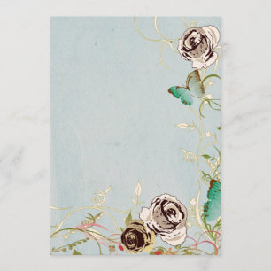 Invitación de los rosas y de las mariposas