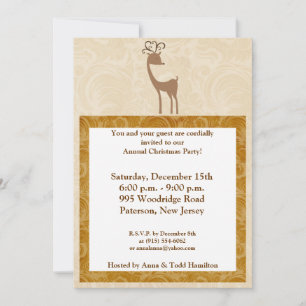 Invitación de los Rótulos de Oro Elegantes