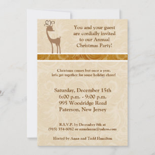 Invitación de los Rótulos de Oro Elegantes