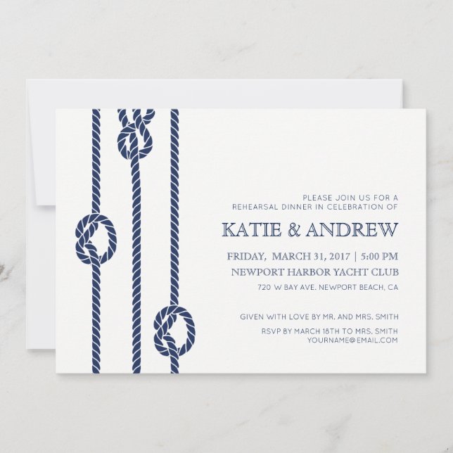 Invitación de Love Knot (Anverso)
