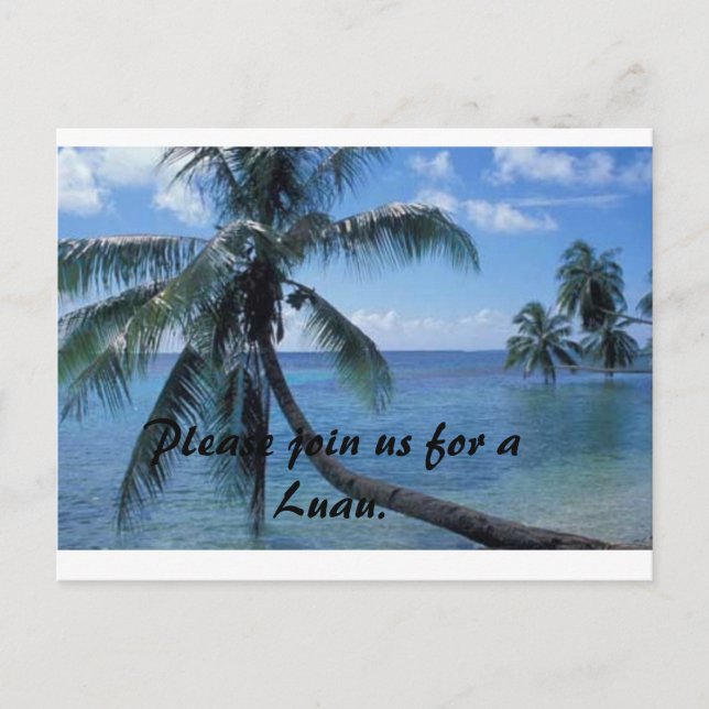 Invitación de Luau (Anverso)