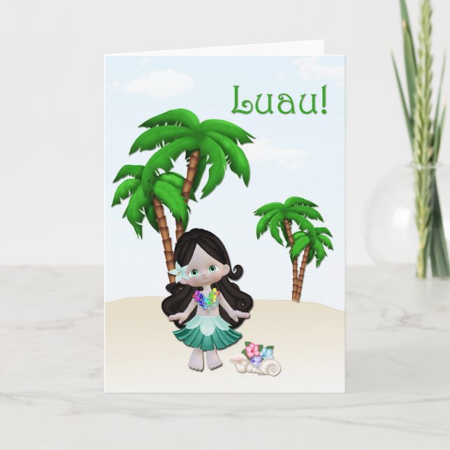 Invitación de Luau (Anverso)