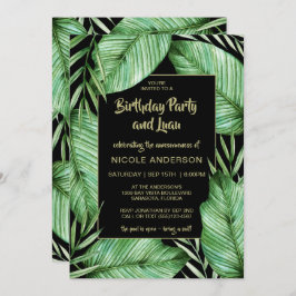 Invitación de Luau al partido de cumpleaños de las