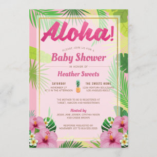 Invitación de Luau Baby Shower