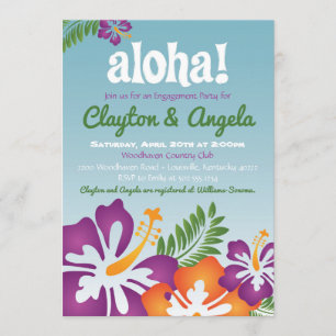 Invitación de Luau del verano de la hawaiana