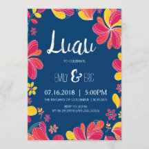 Invitación de Luau - Partido Tropical Hawaiano