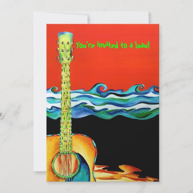 Invitación de Luau Party (Anverso)