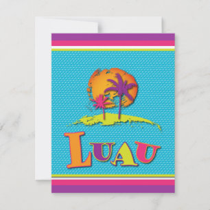 Invitación de Luau Party ::4.25" x 5.5"