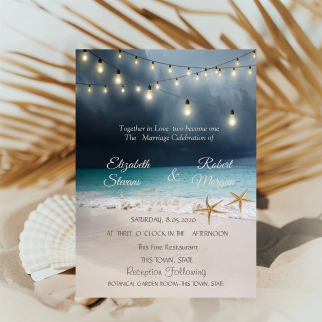Invitación de Luces de Cadenas de Estrellas de Mar (Subido por el creador)