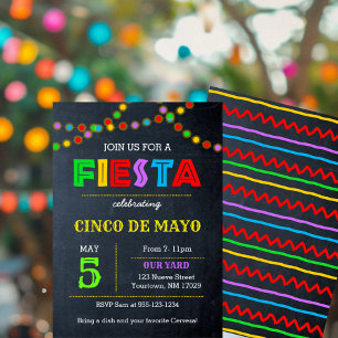 Invitación de Luces de Fiesta Cinco De Mayo
