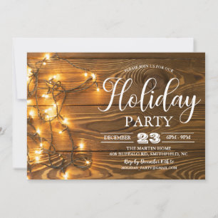 Invitación de Luces de Fiesta de Navidad de Invier