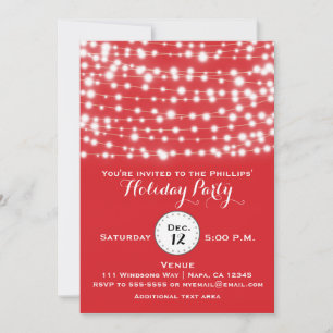 Invitación de Luces de Navidad de Fiesta con Luces