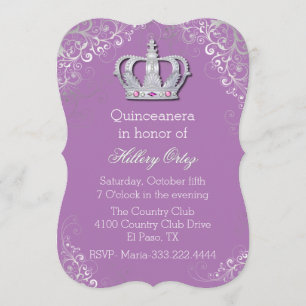 Invitación de lujo atractiva de Quinceanera de la