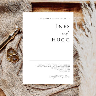 Invitación de lujo con guión de firma de línea fin