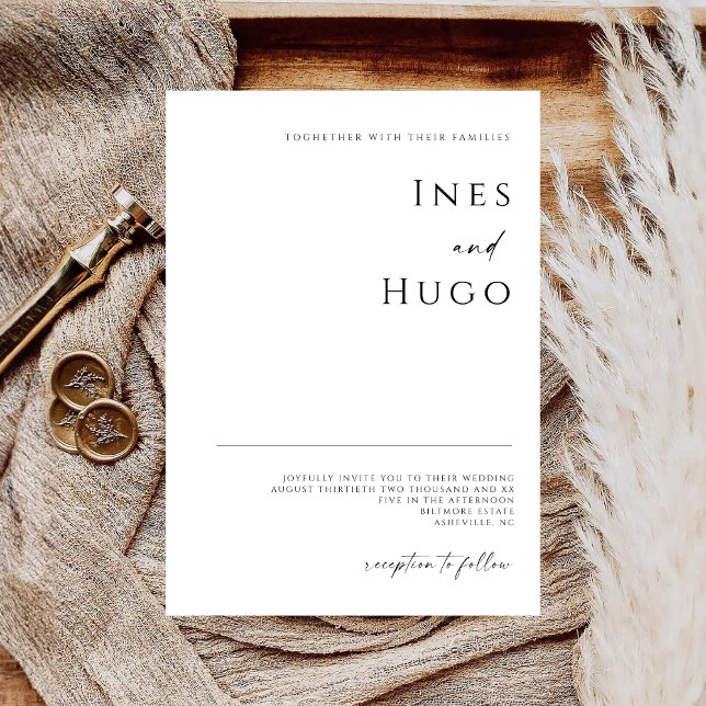 Invitación de lujo con guión de firma de línea fin (Subido por el creador)