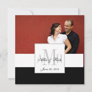Invitación de lujo del boda del monograma