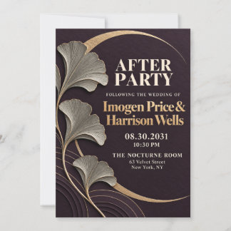 Invitación de lujo para después de la boda de ciru
