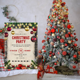 Invitación de lujo para fiesta formal de Navidad e