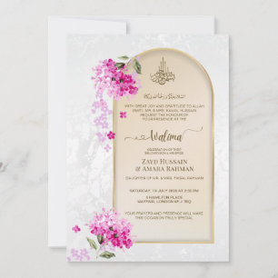 Invitación de lujo para Walima Hortensias de acu