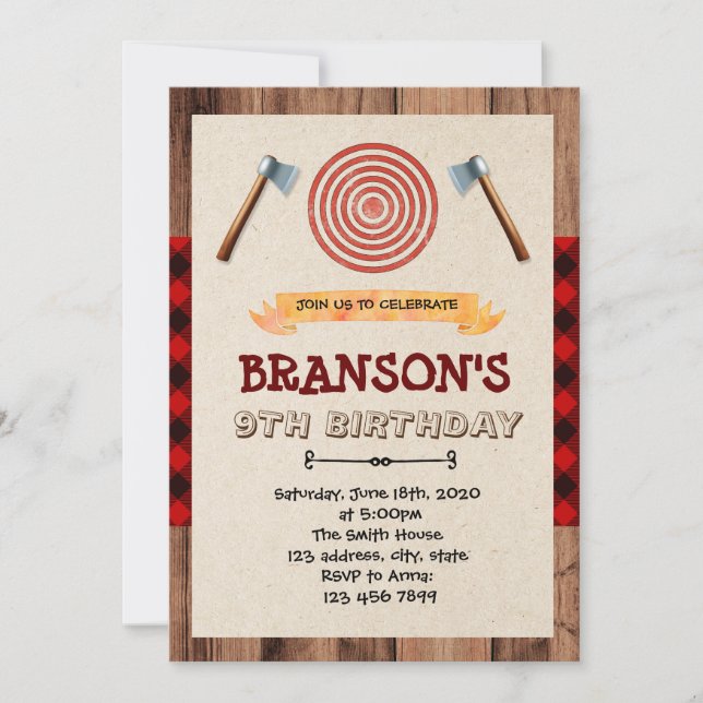 INVITACIÓN DE LUMBERJACK (Anverso)