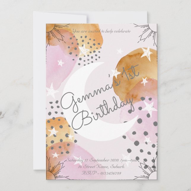 Invitación de Luna Rosa (Anverso)