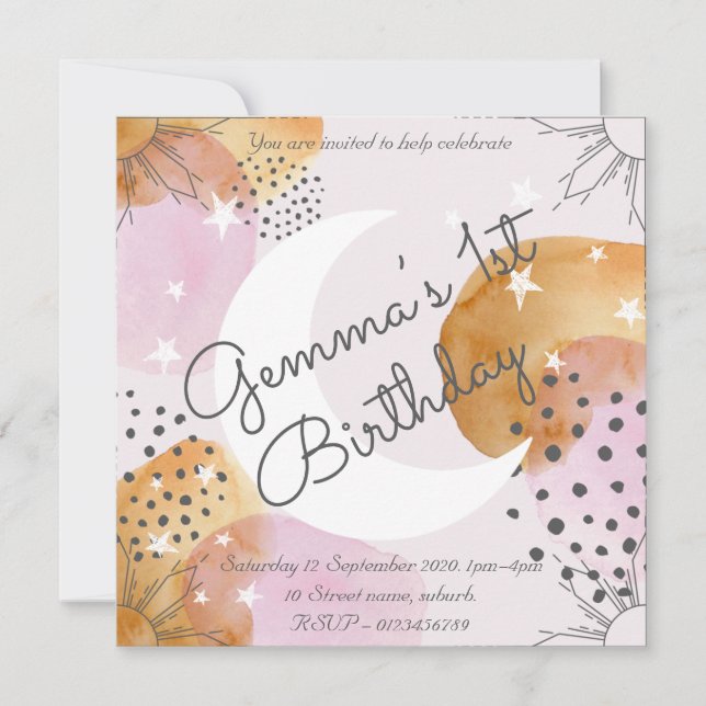 Invitación de Luna Rosa (Anverso)