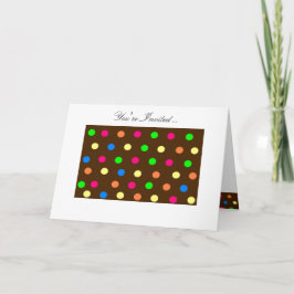 Invitación de lunares de caramelo