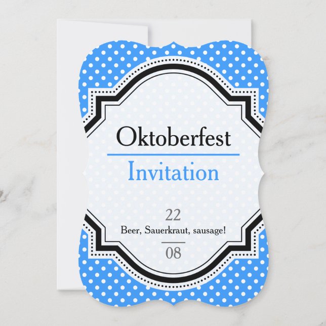 Invitación de lunares de Otkoberfest (Reverso)