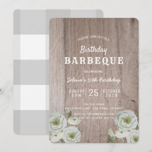 Invitación de madera de los rosas del fiesta del