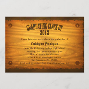 Invitación de madera occidental de la fiesta de