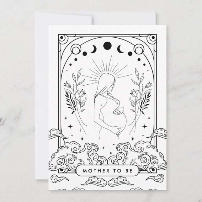 Invitación de Madre A Ser Baby Shower (Anverso)