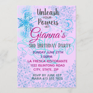 Invitación de Magia de Nieve Helada