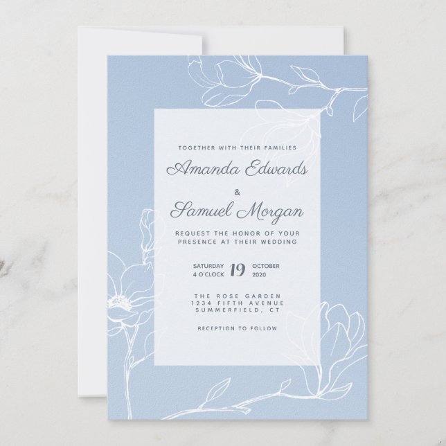 Invitación de Magnolia Azul (Anverso)