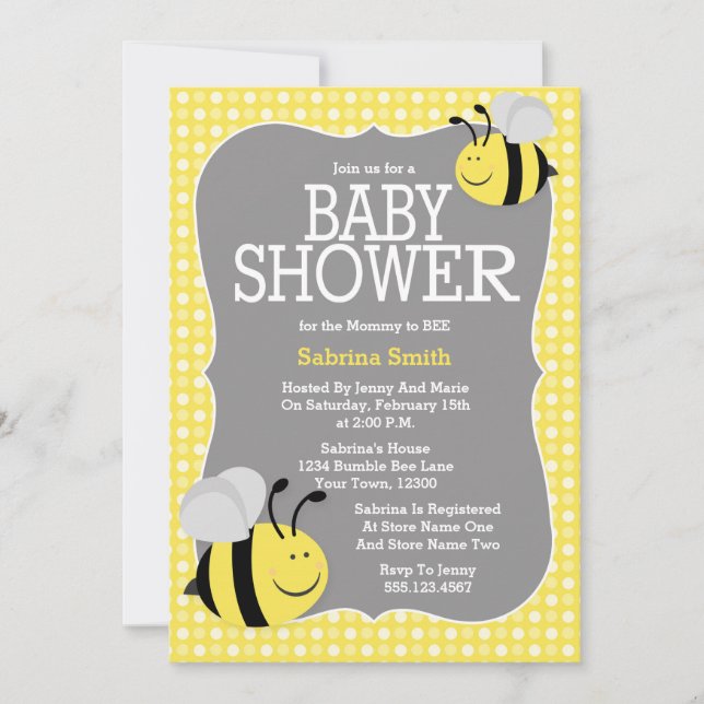 Invitación de mamá a ser Baby Shower (Anverso)