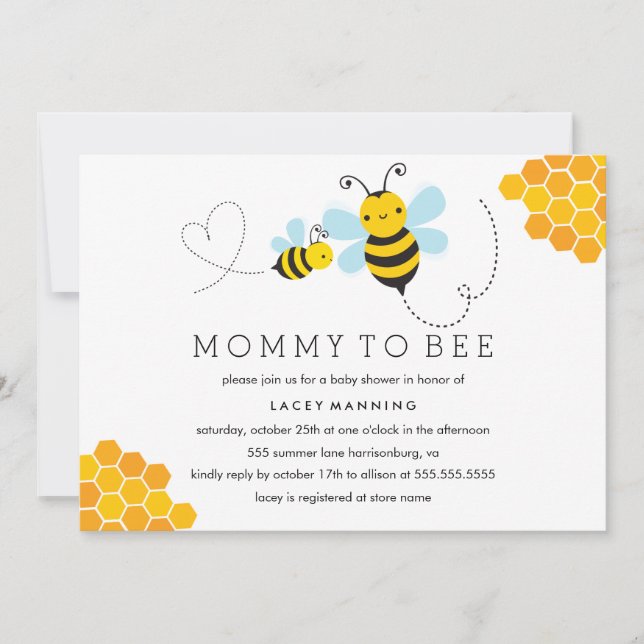 Invitación De Mamá A Ser Baby Shower (Anverso)