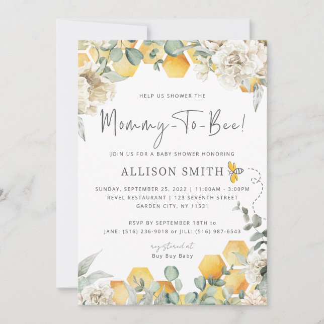 Invitación De Mamá A Ser Baby Shower (Anverso)