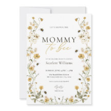Invitación de mamá a ser Baby Shower Flor de miel