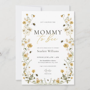 Invitación de mamá a ser Baby Shower Flor de miel