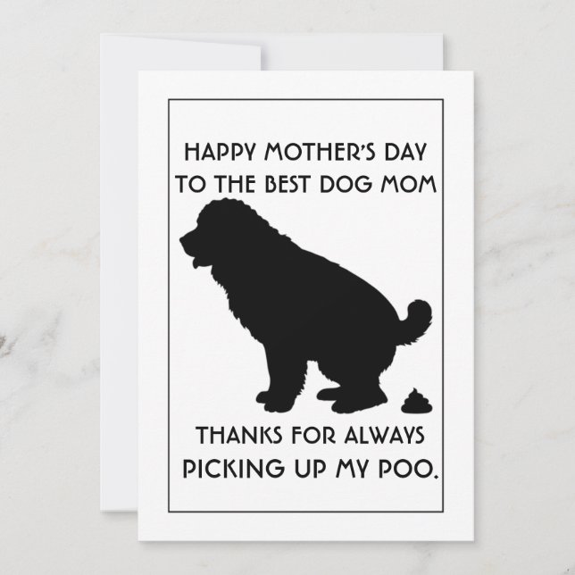invitación de mamá de perro divertido (Anverso)