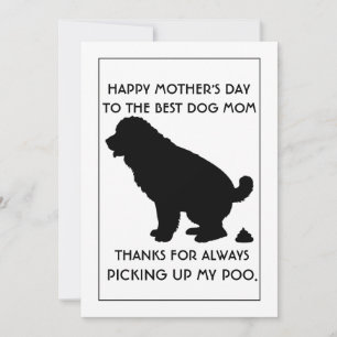 invitación de mamá de perro divertido