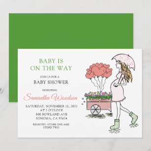 Invitación de mamá embarazada caprichosa