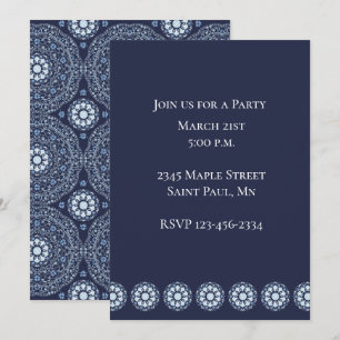 Invitación de Mandala Azul