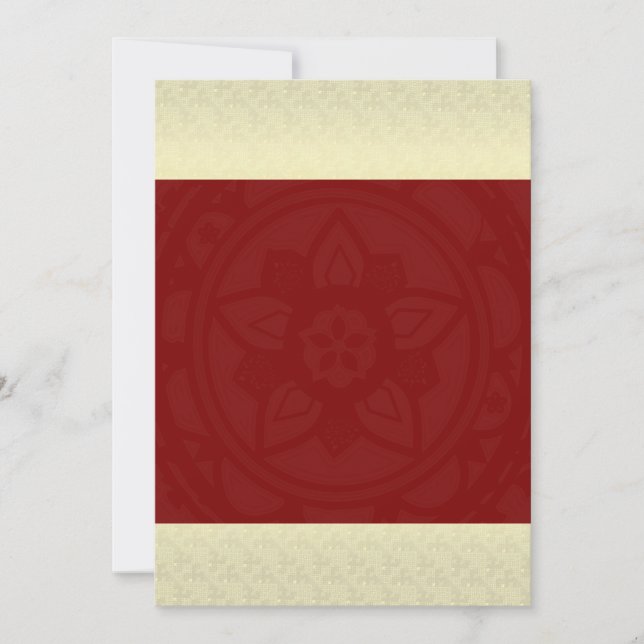 Invitación de Mandala de Boda India (Anverso)